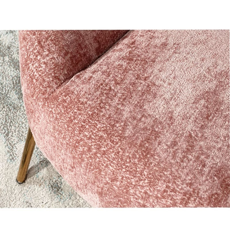 Chaise en mousse haute densité avec pieds plaqués or