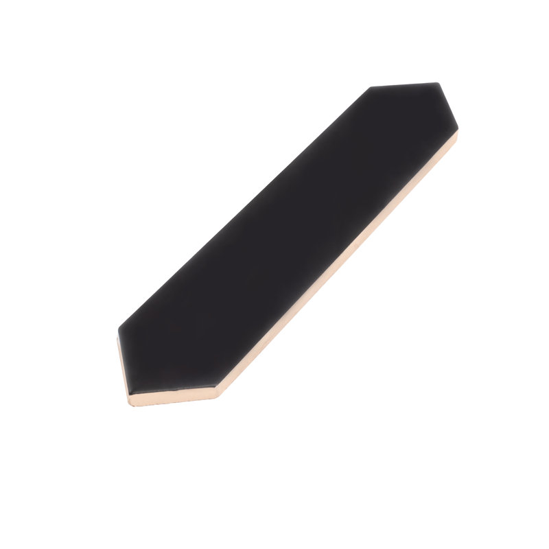 Piquet 2'' W x 10'' L Ceramic Singular Tile, Black