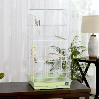 Hilary 36" Steel Flat Table Top Bird Cage with Perch