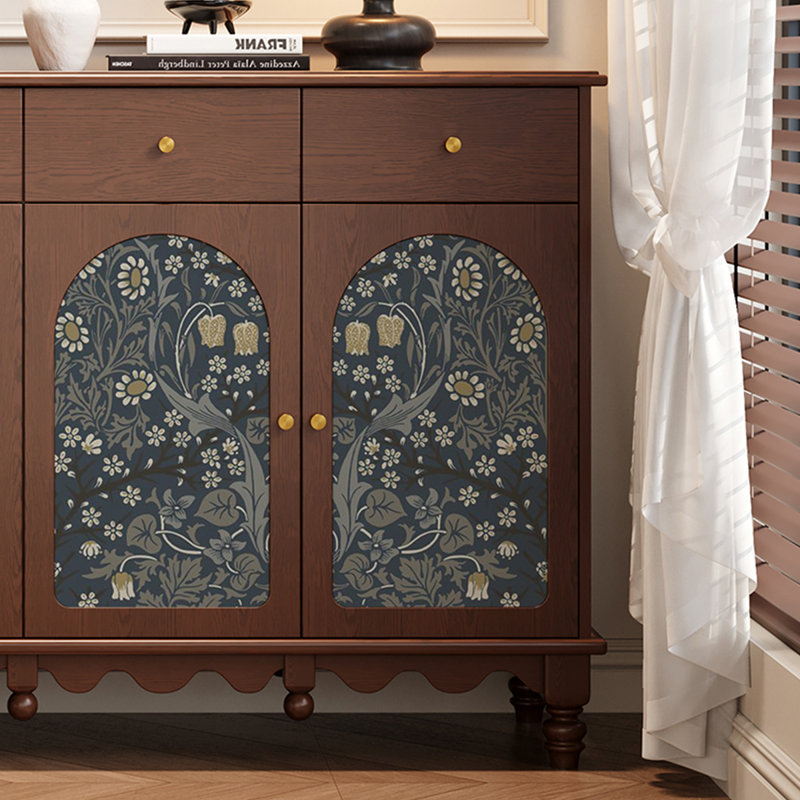Armoire d'entrée en bois massif avec tiroirs
