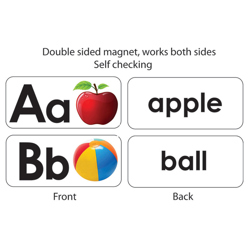 Abc image mots aimants double-face