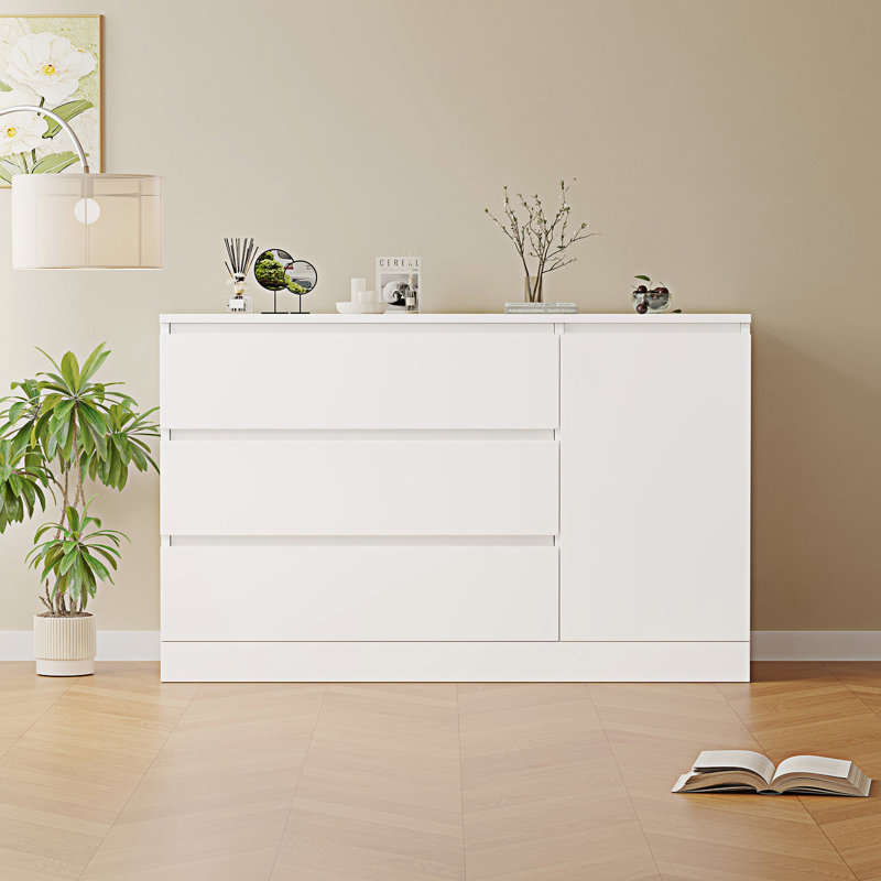 Side Cabinet With Hidden Drawers, Accent Cabinet