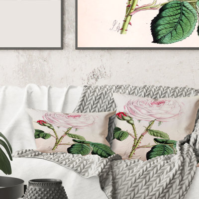 Housse de coussin carré fleur