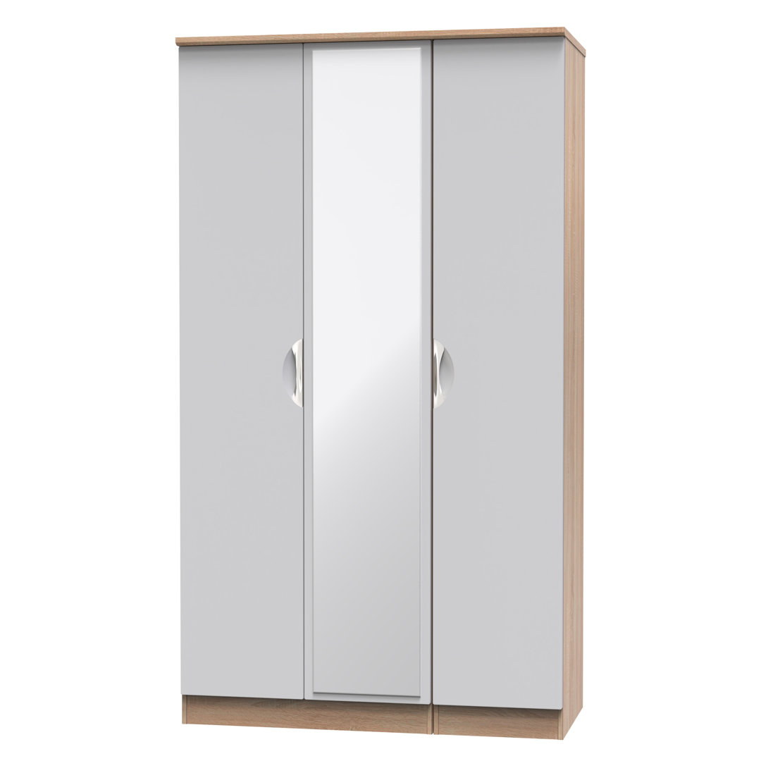 Bhodhini Tall Triple Mirror Wardrobe