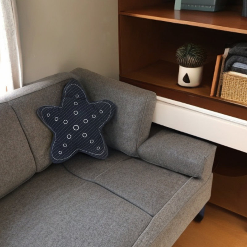Ensemble de deux coussins 3D Starfish, Bleu bord de mer