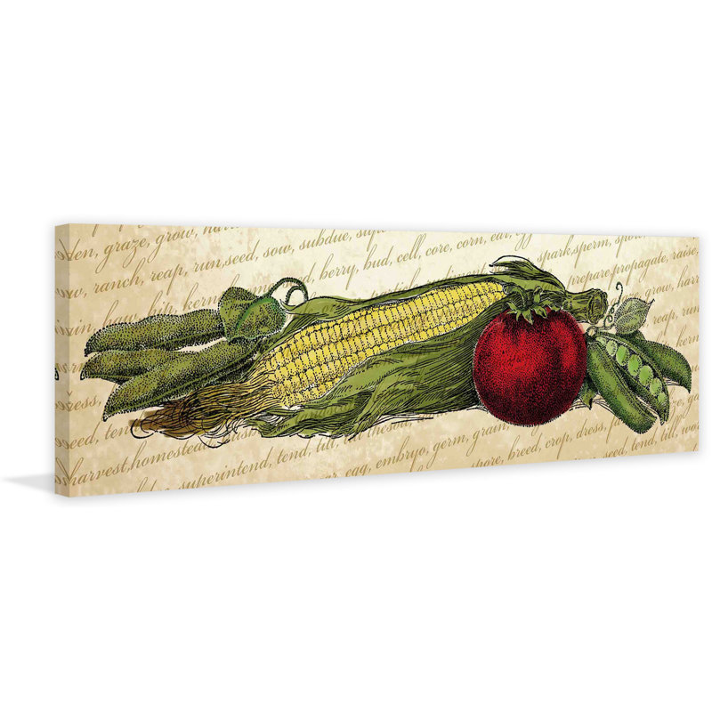 Fruit and Veg C - Reproduction de publicité panoramique sur toile tendue, H 20 po x l 60 po x P 1,5 po