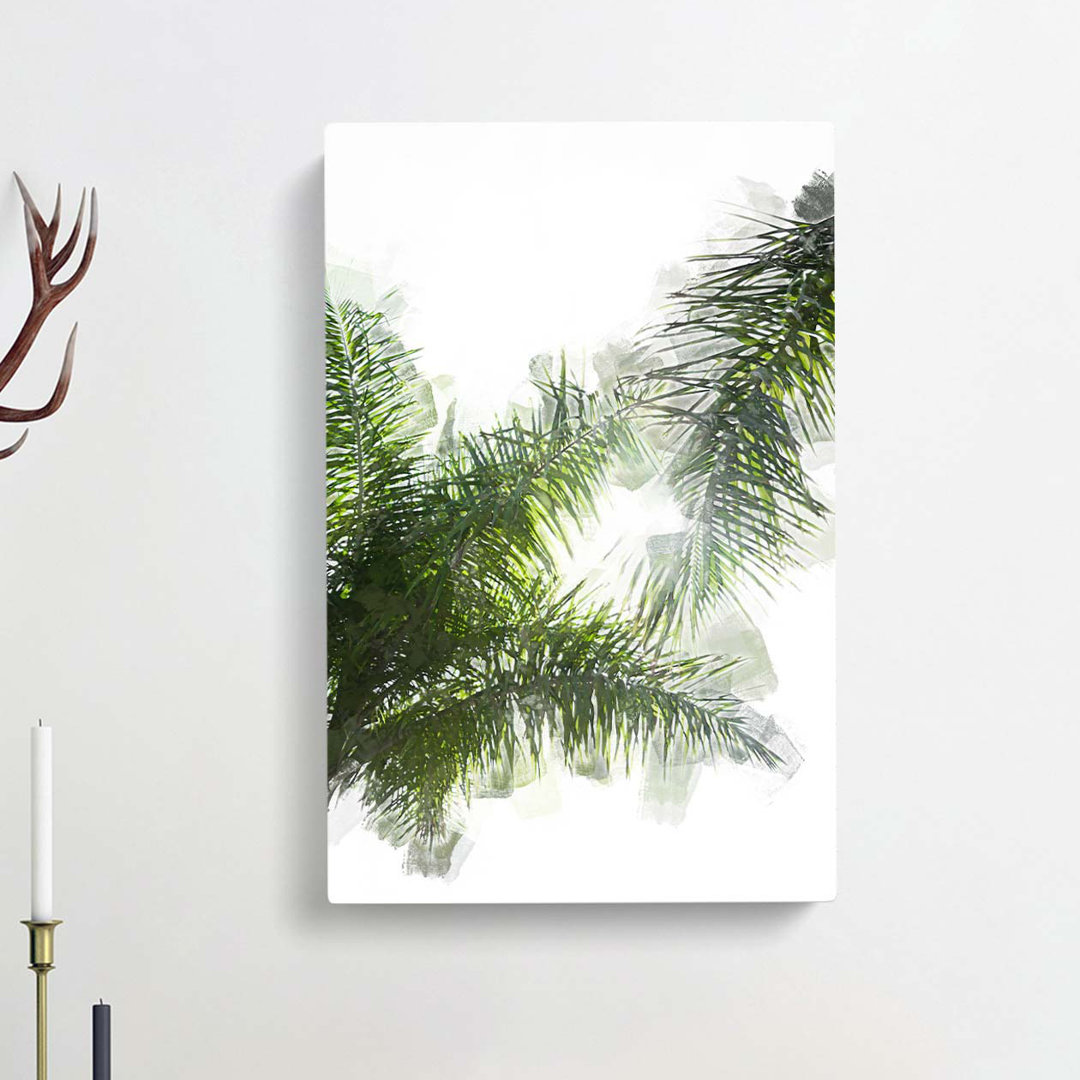 Maspalomas Palm Tree Fronds In Abstract - Wrapped Canvas