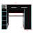 Wood Loft Bed With Desk,Wardrobe,Ample Storage Space,And RGB LED Light-1249196816