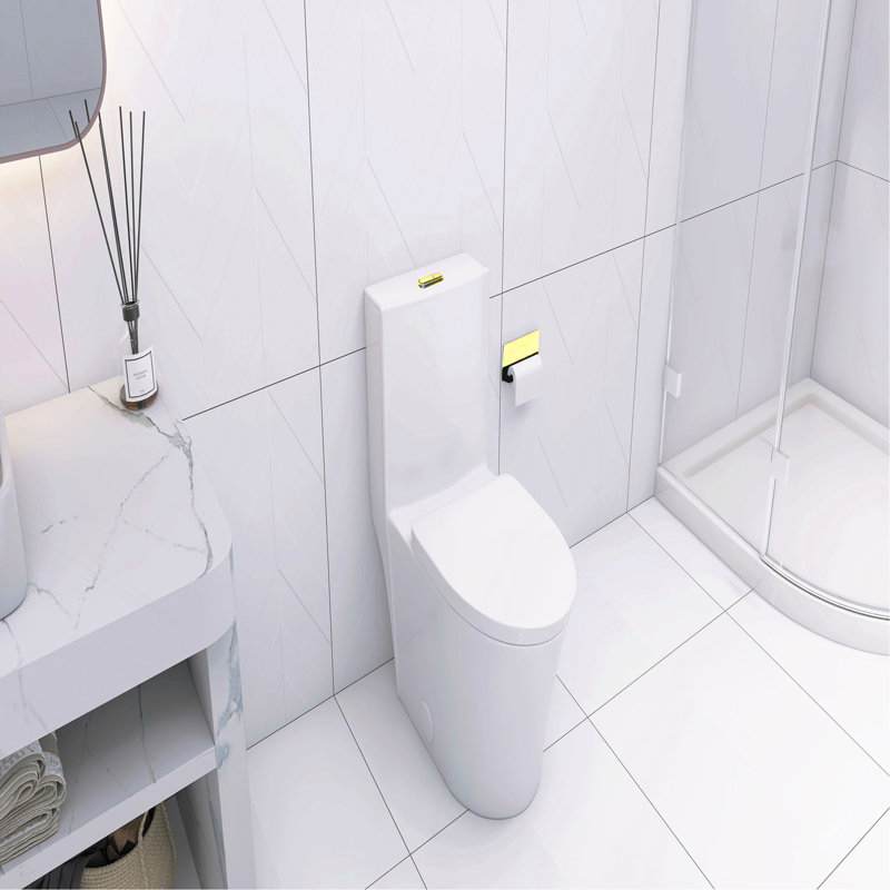 Toilette allongée une pièce - blanc