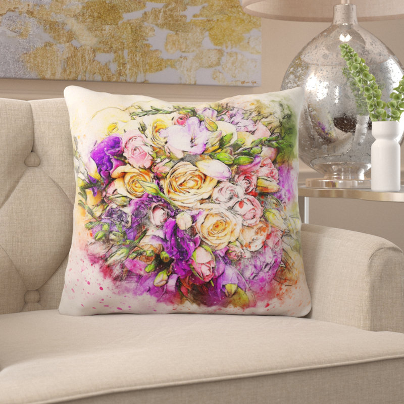 Outdoor Reversible Throw Pillow, Microsuede, Indoor