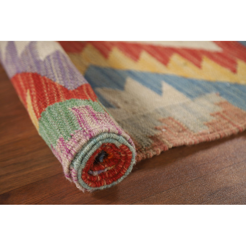 Tapis oriental en laine réversible Kilim 4 x 5