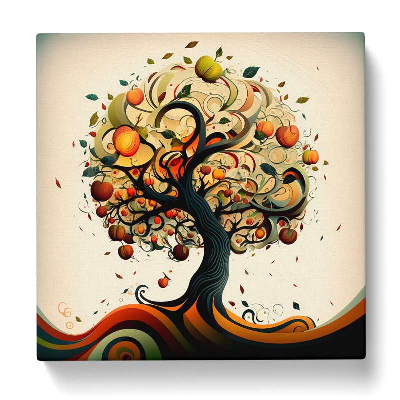Apple Tree Abstract Art - Print, 50cm H x 50cm W x 3cm D