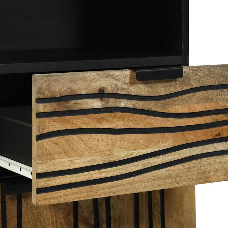  Bathroom Cabinet 38 X 33 X 160 Cm Solid Mango Wood, Natural