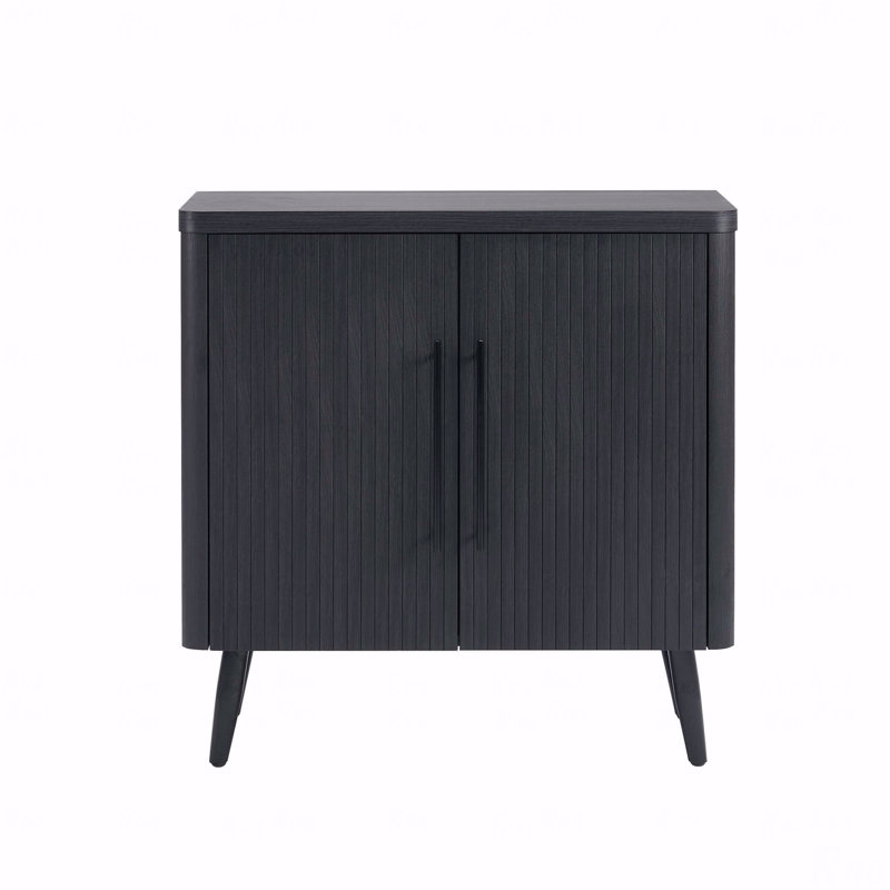 Armoire d'appoint cannelée 31 ", Gris