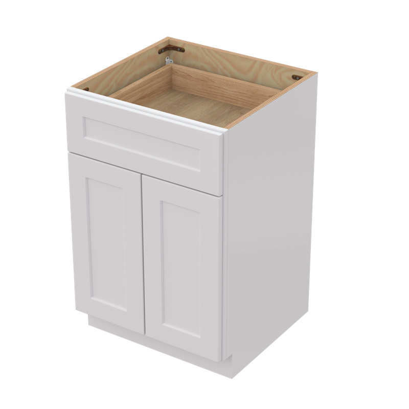 Armoire blanche Shaker , H 34,5 po x l 24 po x P 24 po