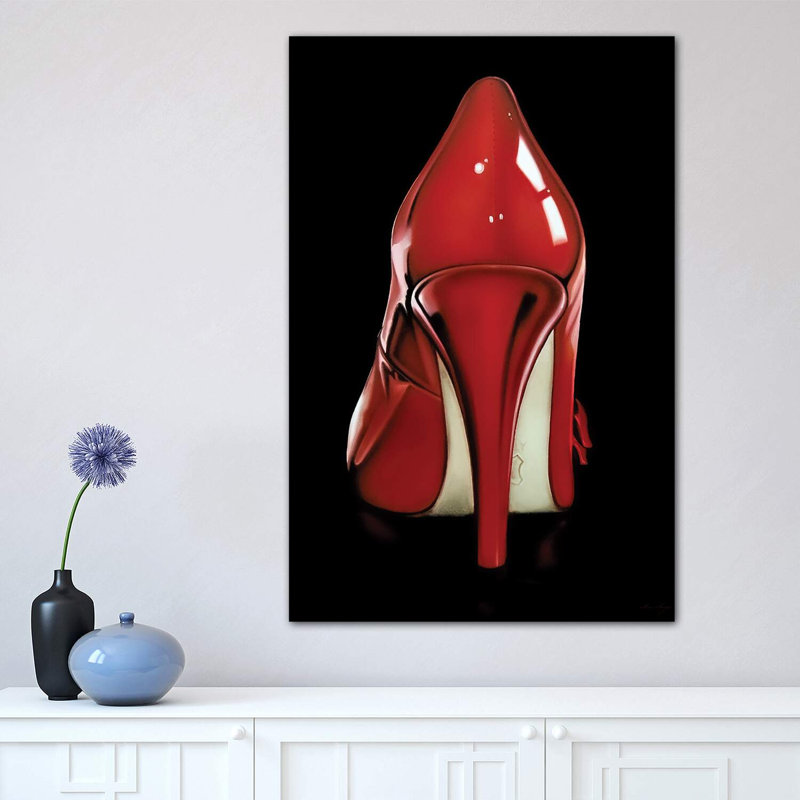 Red Heel by Drew Darcy - Wrapped Canvas Painting, 66.04 cm H x 45.72 cm W x 3.175 cm D