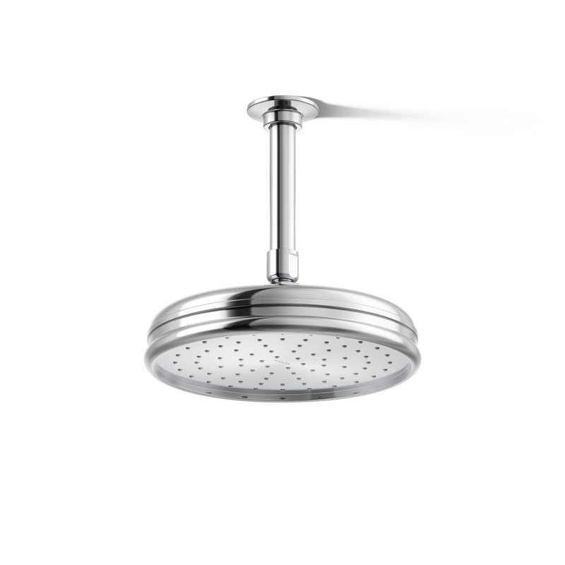 Traditional Rain Shower Head, Polished Chrome