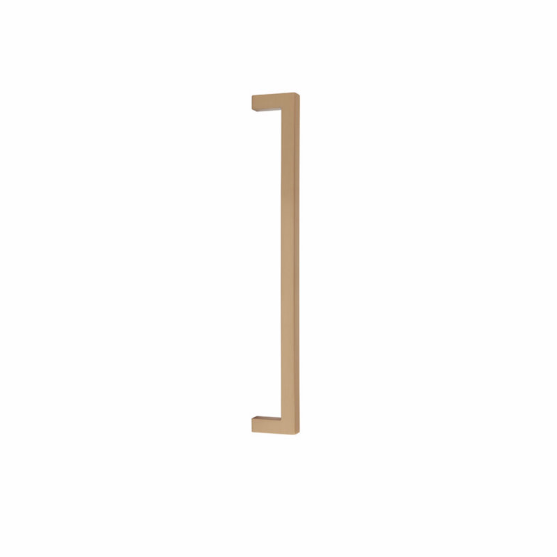 Emtek Rustic Modern Rectangular Appliance Pull, 12", Satin Brass