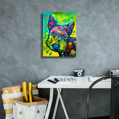 «Tilted» par Dean Russo, art mural sur toile