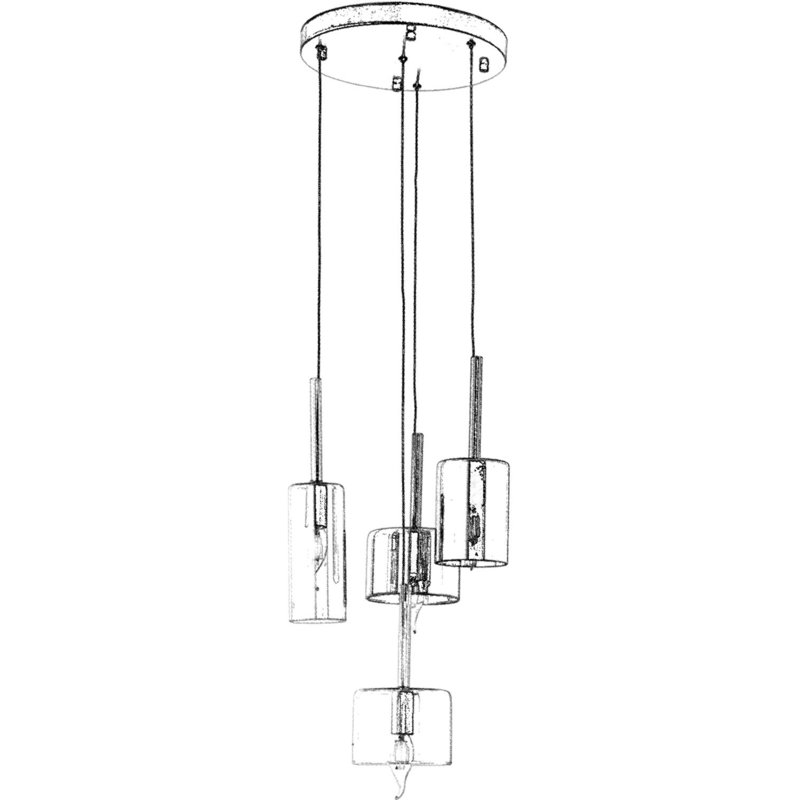 Lustre en grappe à 4 lumières