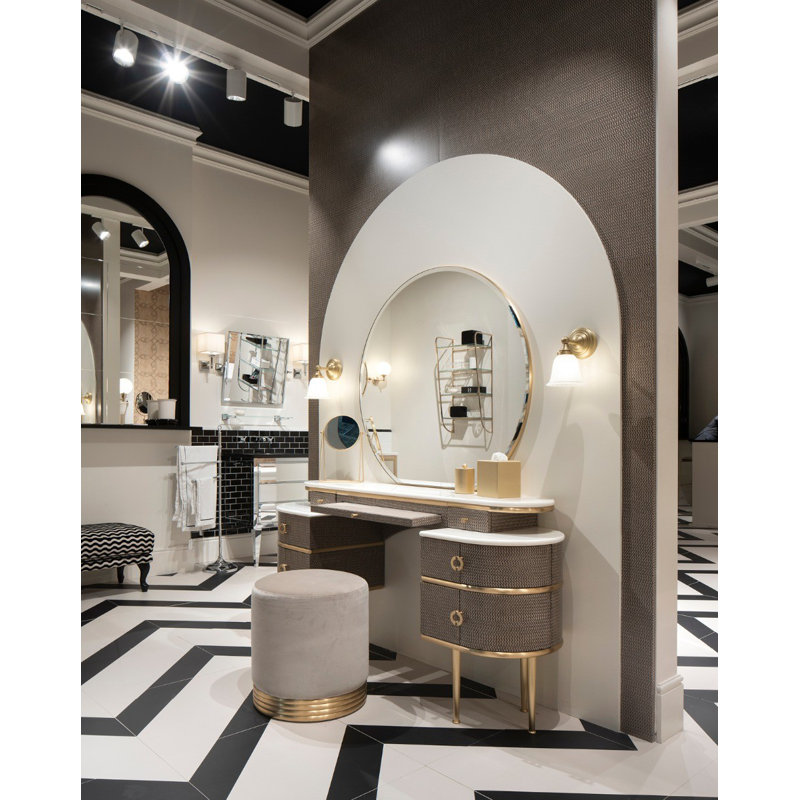 Zelda Vanity Set and Mirror, Twill