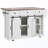 Rolling Storage Kitchen Island with Sliding Barn Door & Spice Rack-828425585