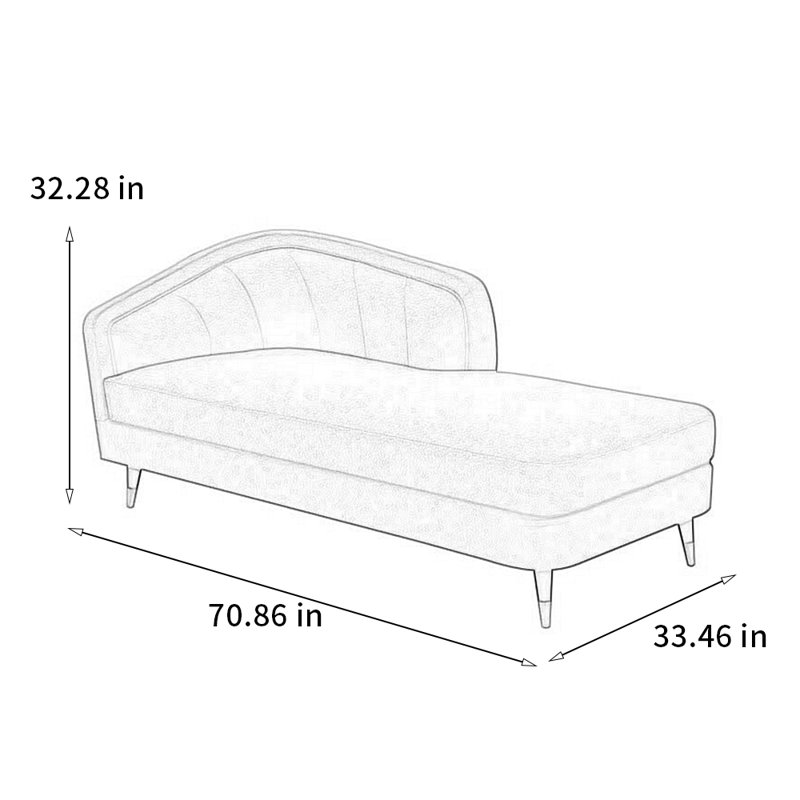 Chaise élégante et minimaliste, Orienté à gauche (vu de face)