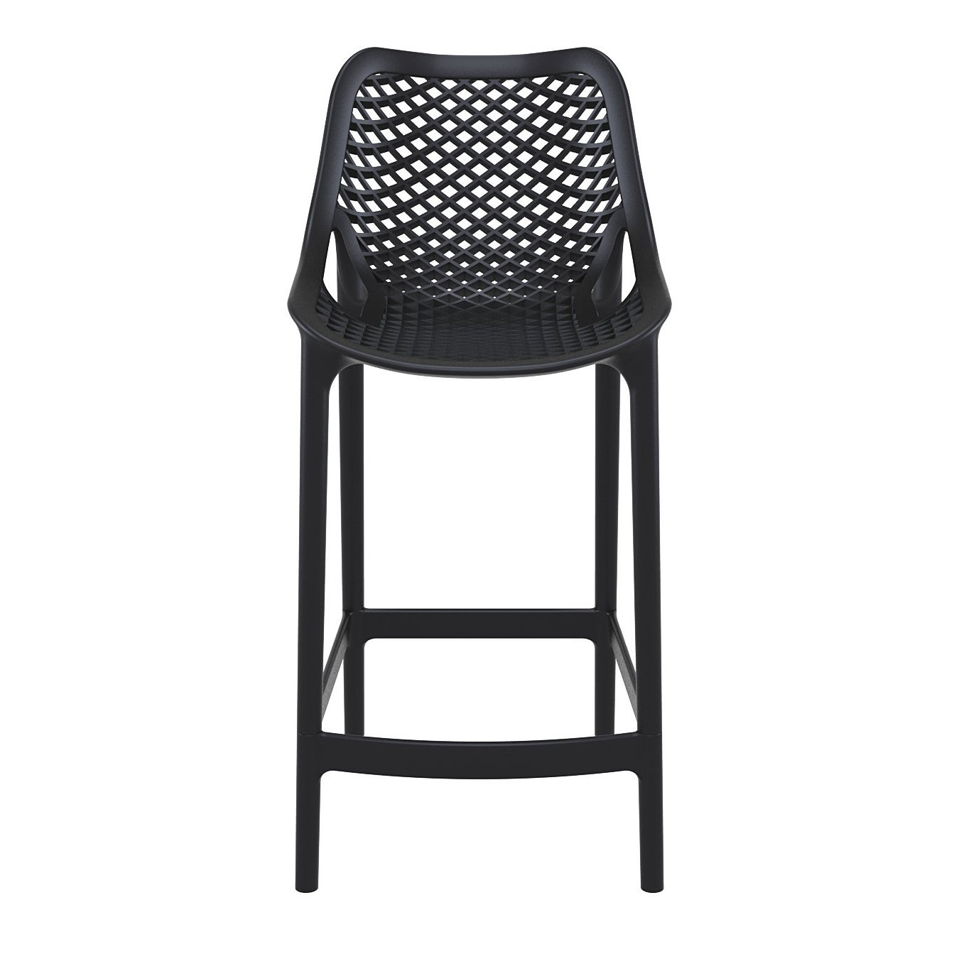 Farrah Patio Bar Stool, Black, 25.6"