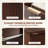 58" Fluted Modern Desk With Storage, Wood Home Office Desk With 1 File Cabinet, 3 Drawers & Charging Station-472303717