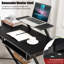 Yoan L-Shaped Metal Base Computer Desk