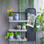 Étagère de rangement en métal 36 po x 18,5 po x 70 po pour l'extérieur