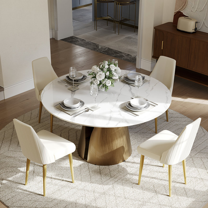 Ensemble de salle à manger 5/7 pièces Vera Modern, 5 pièces: table, 4 chaises