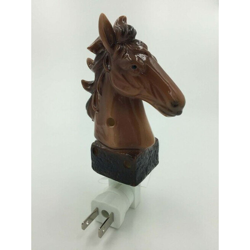 Veilleuse brune en forme de cheval
