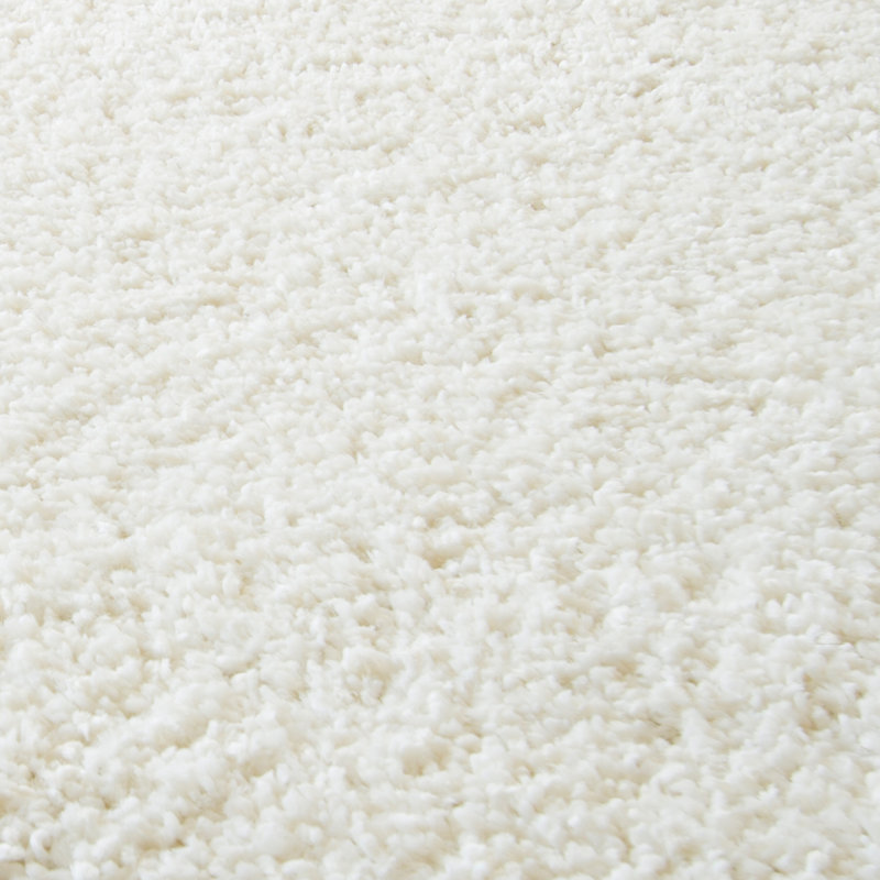 Delabra Shaggy White Rug, Rectangle 200 x 290cm