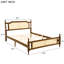 Grand lit à la mode avec détails, bois de pin, couleur noyer, assemblage simple de ton grand format moderne, facile-966644216