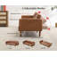 Canapé-lit futon convertible 75 po, dossier réglable à 3 positions de style Mid-Century avec poches latérales