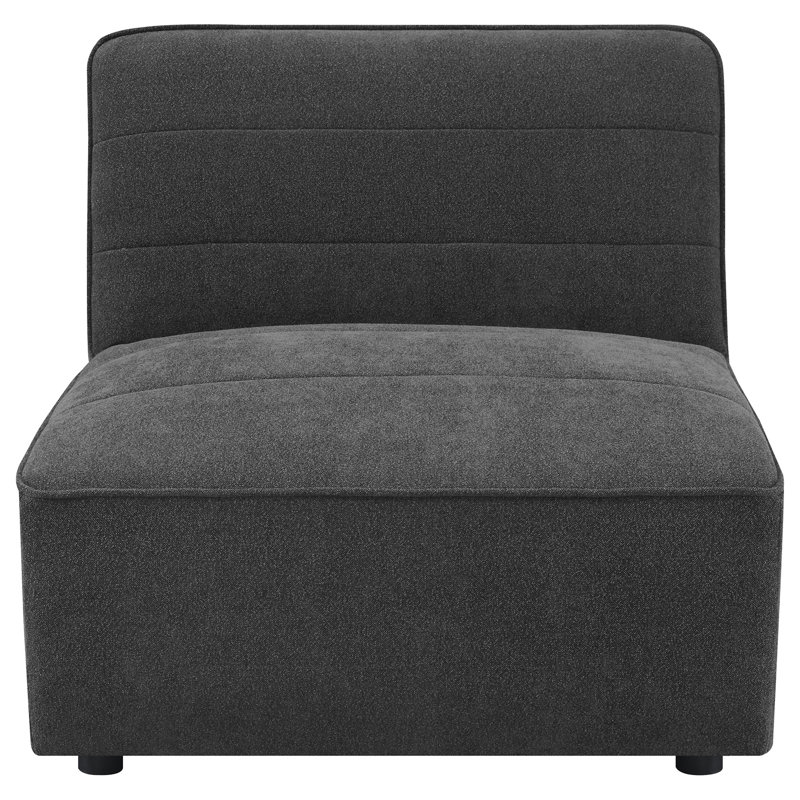 Fauteuil rembourré gris anthracite Ortega