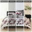 Housse de couette pour grand lit - Fleur de cerisier, coton, motif floral, mini motif sécuritaire avec taies décoratives, meilleur drapé, inclus