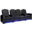 Regal HR Series Upholstered Microfiber / Microsuede and Top Grain Leather Power Reclining Home Theater Seating with Cup Holder-41748345