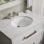 Lavabo de salle de bain ovale encastré en céramique Caxton®-6952439