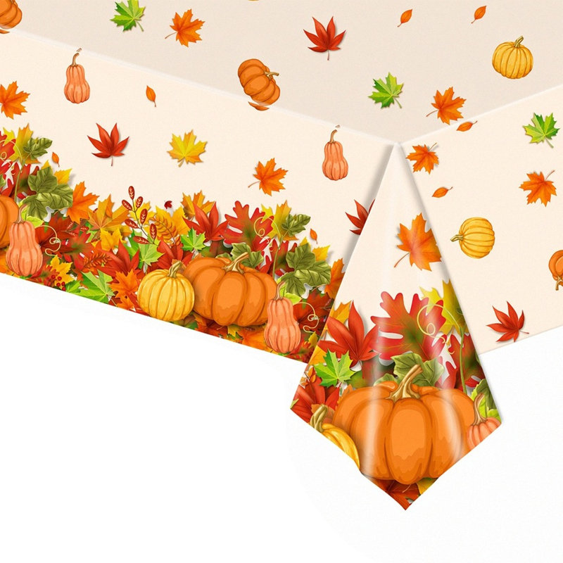 Nappes jetables en plastique pour les décorations de fête de l'Action de grâce d'automne