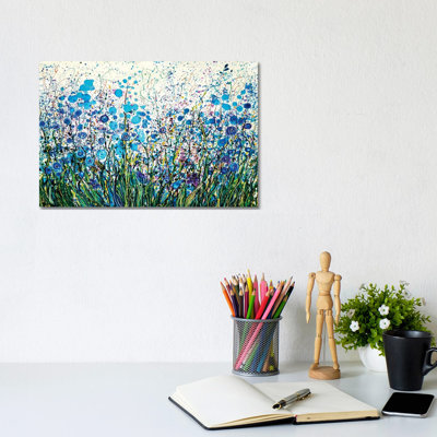 Mid Summer Meadow Flowers by OLena Art - Wrapped Canvas Painting