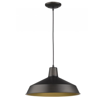 Industrial Brushed Bronze Hanging Light
