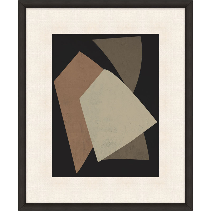 "Texture and Shapes", reproduction d'art encadrée, H 31,25 po x l 27,25 po