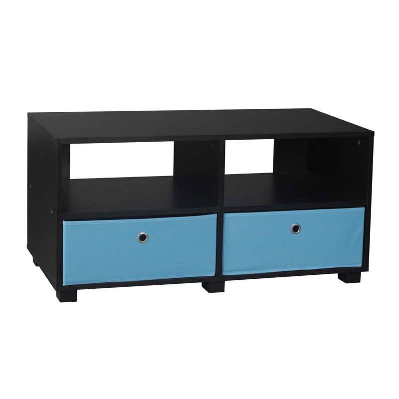 Unfinished TV Stand for TVs up to 43", Black/Blue