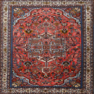 Tapis traditionnel mehroon/noir/crème