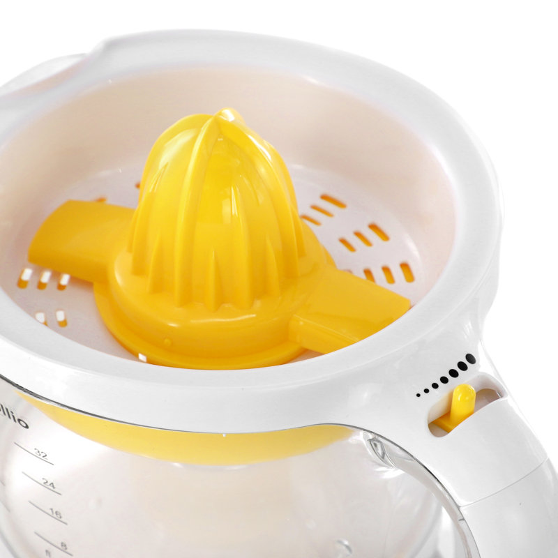 moRollio 32 Ounce Compact Electric Citrus Juicer in Yellow, Yellow