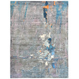 Handwoven High-Quality Purple/Blue/Gray Area Rug