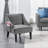 Kempez Velvet Armchair and Side Chair-260495539