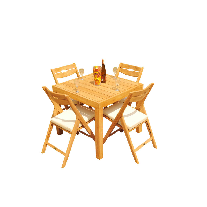 Surfliner Outdoor 5 - Piece Teak Dining Set
